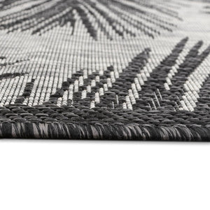 Trans Ocean Liora Manne Carmel Fronds Botanical Indoor/Outdoor Area Rug - Elegant Transitional Design For Any Space Black Polypropylene,Polyester Cre45847448