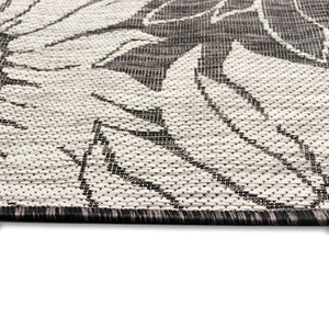 Trans Ocean Liora Manne Carmel Sunflower Field Area Rug - Transitional Botanical Design For Indoor & Outdoor Spaces Black Polypropylene,Polyester Crer5848348