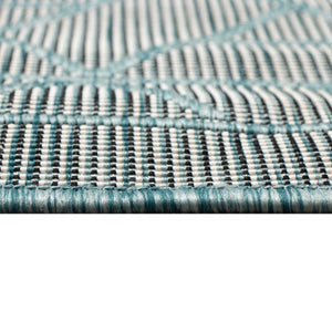 Trans Ocean Liora Manne Carmel Pyramid Indoor/Outdoor Area Rug - Contemporary Geometric Design For Stylish Spaces Blue Polypropylene,Polyester Crer8849604