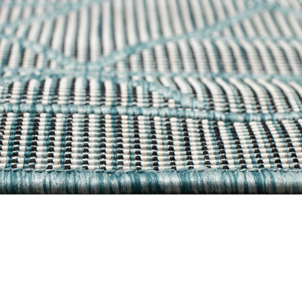 Trans Ocean Liora Manne Carmel Pyramid Indoor/Outdoor Area Rug - Contemporary Geometric Design For Stylish Spaces Blue Polypropylene,Polyester Crer8849604