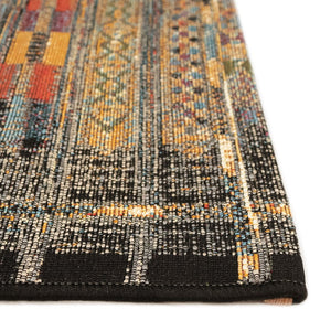 Trans Ocean Liora Manne Esencia Tribal Stripe Indoor/Outdoor Mat - Vibrant Southwestern Design For Any Space Black Polypropylene,Polyester Ecn23805748