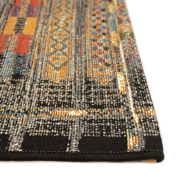 Trans Ocean Liora Manne Esencia Tribal Stripe Indoor/Outdoor Mat - Vibrant Southwestern Design For Any Space Black Polypropylene,Polyester Ecn23805748