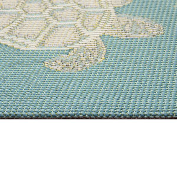 Trans Ocean Liora Manne Esencia Turtle And Stars Indoor/Outdoor Mat – Vibrant Coastal Design For Any Space Blue Polypropylene,Polyester Ecn23957604