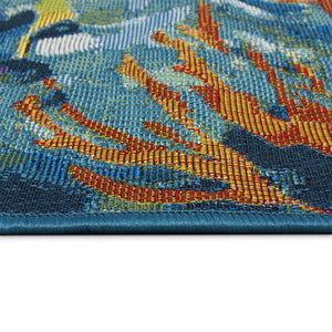 Trans Ocean Liora Manne Esencia Fantasea Indoor/Outdoor Non-slip Mat With Vibrant Coastal Underwater Design Blue Polypropylene,Polyester Ecn23957904