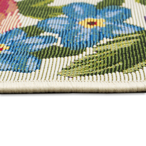 Trans Ocean Liora Manne Esencia Secret Garden Mat - Vibrant Botanical Design For Indoor/Outdoor Spaces Ivory Polypropylene,Polyester Ecn23958912