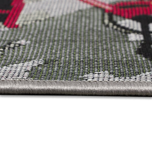 Trans Ocean Liora Manne Esencia Summer Ride Indoor/Outdoor Mat - Whimsical Bike Design With Floral Accents Blue Polypropylene,Polyester Ecn23960003