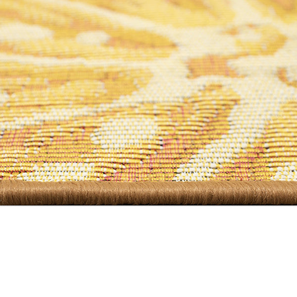 Trans Ocean Liora Esencia Lemon Indoor/Outdoor Mat - Whimsical Yellow Slice Design, 3'3" X 2'1" Half Round Yellow Polypropylene,Polyester Ecnh3961209