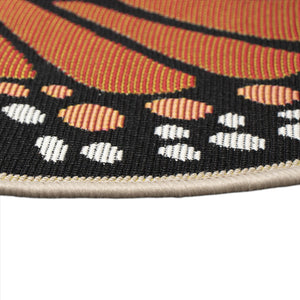 Trans Ocean Liora Esencia Monarch Butterfly Indoor/Outdoor Mat - Striking Orange Design, 3'3" X 1'9" Shape Orange Polypropylene,Polyester Ecn33961317