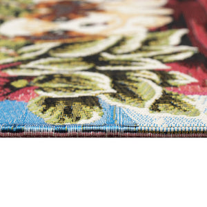 Trans Ocean Liora Manne Esencia Wagon Wonderland Indoor/Outdoor Mat With Adorable Puppies And Holiday Charm Blue Polypropylene,Polyester Ecn34963903