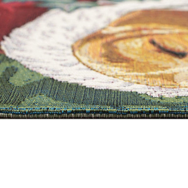 Trans Ocean Liora Manne Esencia Indoor/Outdoor Whimsical Dog Mat - Adorable Puppy In Santa Hat Design Green Polypropylene,Polyester Ecn23964016