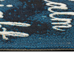 Trans Ocean Liora Manne Esencia All Is Calm Coastal Welcome Mat - Vibrant Lighthouse & Holiday Cheer Decor Navy Polypropylene,Polyester Ecn23971747