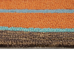 Trans Ocean Liora Manne Frontporch Surfboards Indoor/Outdoor Mat - Coastal Style Rug For Beach Lovers' Homes Brown Polyester,Acrylic Ftp23140619