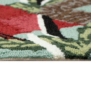 Trans Ocean Liora Manne Frontporch Cardinals Indoor/Outdoor Rug – Hand Tufted, Durable, And Weather Resistant Design Blue Polyester,Acrylic Ftp12153803