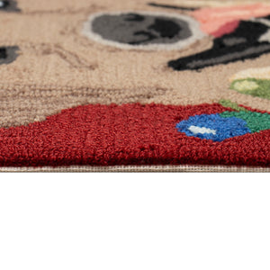 Trans Ocean Liora Manne Frontporch Happy Holidays Indoor/Outdoor Pillow - Cheerful Lab With Festive Lights Red Polyester,Acrylic Ftp12156124