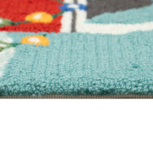 Trans Ocean Liora Manne Frontporch Happy Howlidays Indoor/Outdoor Mat – Festive Pet Scene For Holiday Cheer Red Polyester,Acrylic Ftp34242724