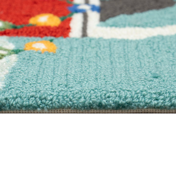 Trans Ocean Liora Manne Frontporch Happy Howlidays Indoor/Outdoor Mat – Festive Pet Scene For Holiday Cheer Red Polyester,Acrylic Ftp34242724