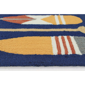 Trans Ocean Liora Manne Frontporch Nautical Paddles Indoor/Outdoor Mat - Vibrant Boating Design For Any Space Navy Polyester,Acrylic Ftp12450833