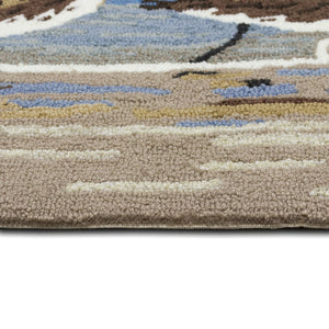 Trans Ocean Liora Manne Frontporch Coastal Sandpipers Indoor/Outdoor Area Rug – Beachy Vibes For Any Space Blue Polyester,Acrylic Ftp34462703