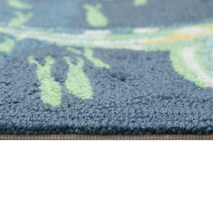 Trans Ocean Liora Manne Frontporch Siren Sighting Coastal Indoor/Outdoor Mat With Vibrant Mermaid Design Blue Polyester,Acrylic Ftpr5467704