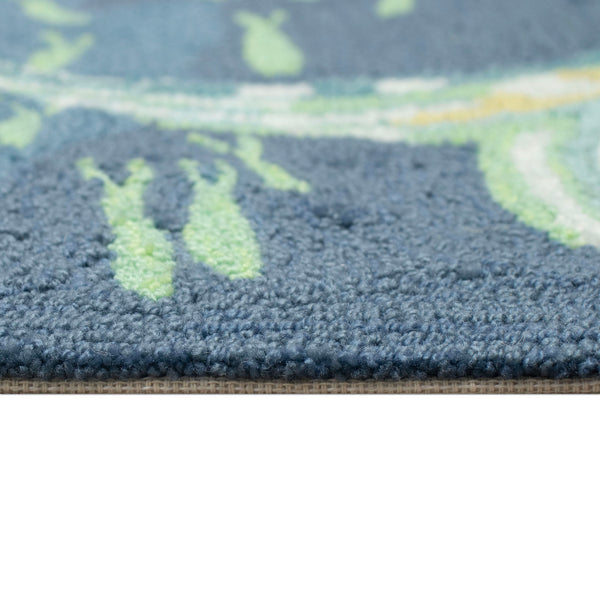 Trans Ocean Liora Manne Frontporch Siren Sighting Coastal Indoor/Outdoor Mat With Vibrant Mermaid Design Blue Polyester,Acrylic Ftpr5467704