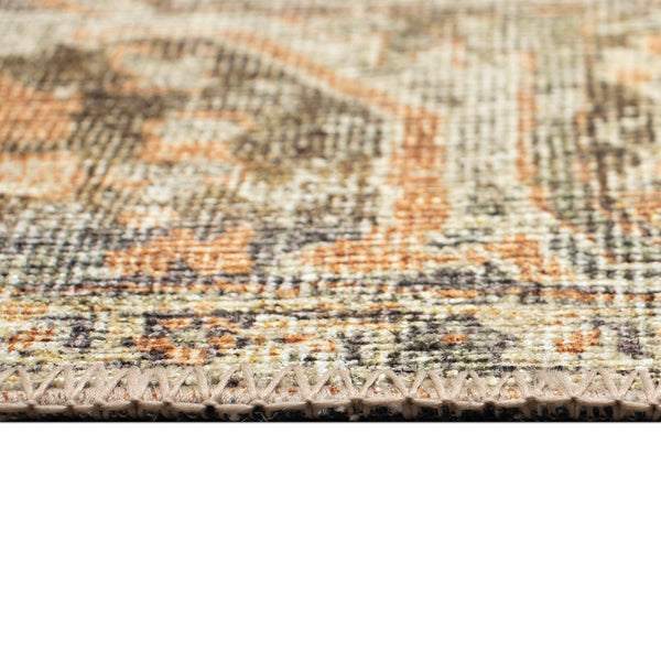 Trans Ocean Liora Manne Inspirations Heriz Indoor Area Rug - Distressed Medallion Design For Elegant Spaces Brown Polyester Isp94111219