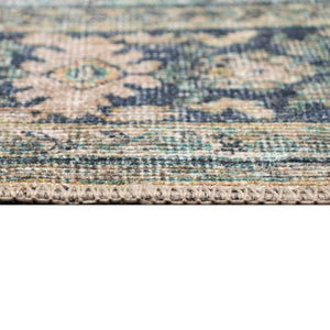 Trans Ocean Liora Manne Inspirations Sarouk Indoor Area Rug – Elegant Floral Medallion Design For Any Space Blue Polyester Isp69111504