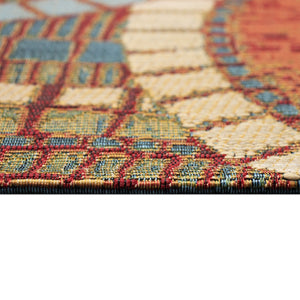 Trans Ocean Liora Manne Marina Circles Pillow - Contemporary Geometric Design For Indoor/Outdoor Elegance Orange Polypropylene,Polyester Mna45803517