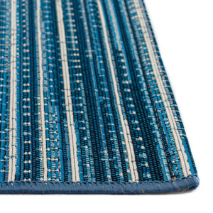 Trans Ocean Liora Manne Marina Stripes Area Rug - Stylish Indoor/Outdoor Geometric Design For Every Space Blue Polypropylene,Polyester Mna58805203