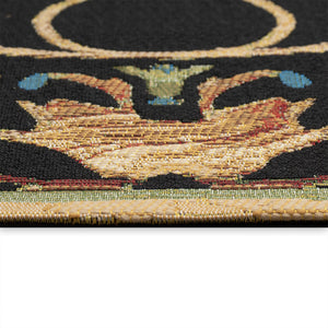 Trans Ocean Liora Manne Marina Dream Garden Area Rug - Elegant Medallion Floral Design For Indoor/Outdoor Use Black Polypropylene,Polyester Mna91823947