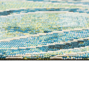 Trans Ocean Liora Manne Wave Indoor/Outdoor Area Rug - Contemporary Abstract Design In Soothing Blue Hues Blue Polypropylene,Polyester Mna45966204