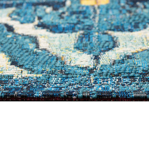 Trans Ocean Liora Manne Marina Power Loomed Area Rug - Durable Indoor/Outdoor Medallion Design For Elegance Blue Polypropylene,Polyester Mna69966404