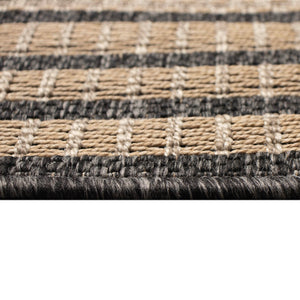 Trans Ocean Liora Manne Monaco Striped Border Indoor/Outdoor Area Rug - Stylish, Easy Care Accent For Any Space Natural Polypropylene Moc80627912