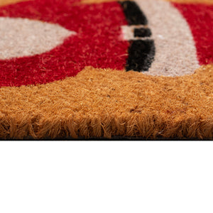 Trans Ocean Liora Manne Ho Ho Home Outdoor Mat - Cheerful Santa Coir Mat For Festive Entryways, 1'6" X 2'6" Natural Coir Ntr12201312
