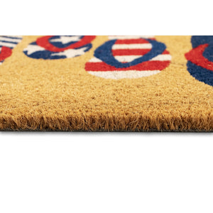 Trans Ocean Liora Manne Natura Freedom Flops Outdoor Mat - Whimsical Beach Accent With Patriotic Flair Natural Coir Ntr23229012