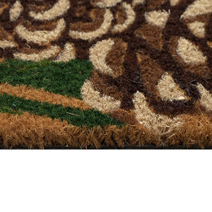 Trans Ocean Liora Manne Natura Pinecone Border Outdoor Mat - Charming Botanical Welcome For Your Home Entrance Natural Coir Ntr12253012