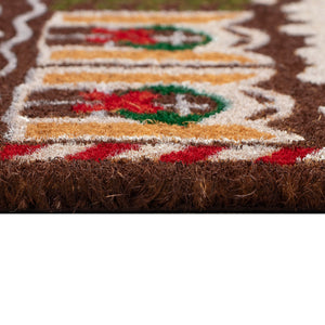 Trans Ocean Liora Manne Gingerbread House Welcome Mat – Festive Chocolate Coir For Cheerful Holiday Entryways Brown Coir Ntrf2254319