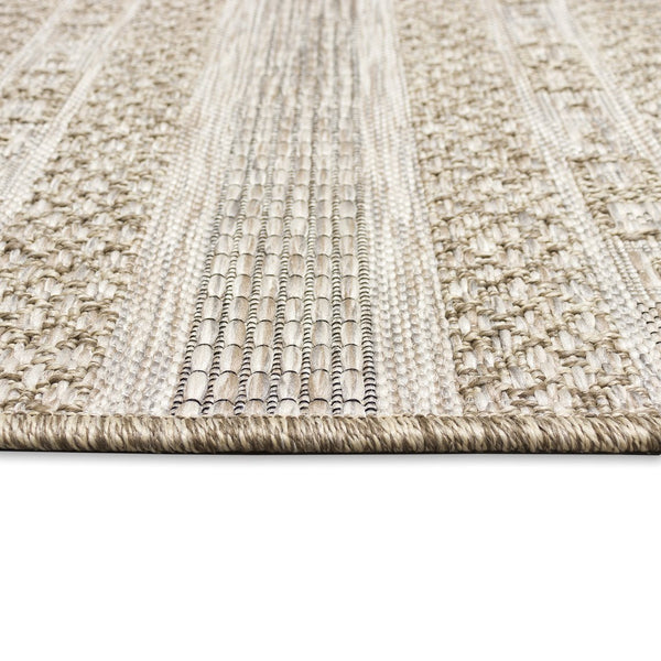 Trans Ocean Liora Manne Orly Stripe Indoor/Outdoor Area Rug - Rustic Transitional Design For Any Space Natural Polypropylene Oly45648112