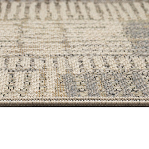 Trans Ocean Liora Manne Riviera Lines Area Rug - Contemporary Geometric Design For Indoor/Outdoor Spaces Natural Polypropylene Rvar8684512