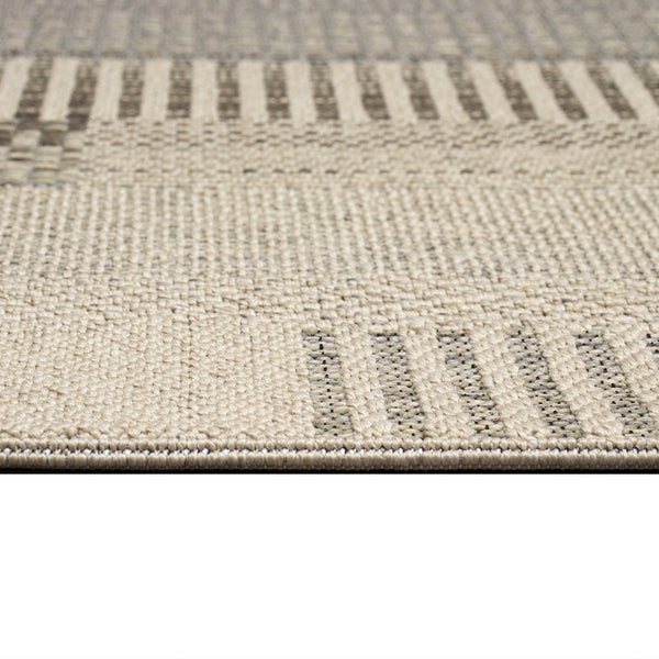 Trans Ocean Liora Manne Riviera Bands Indoor/Outdoor Area Rug - Stylish Geometric Design For Modern Spaces Natural Polypropylene Rva57684612