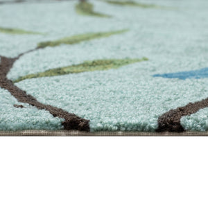 Trans Ocean Liora Manne Ravella Birds On Branches Indoor/Outdoor Area Rug - Whimsical Garden Decor Piece Blue Polypropylene,Acrylic Rvlr8227004