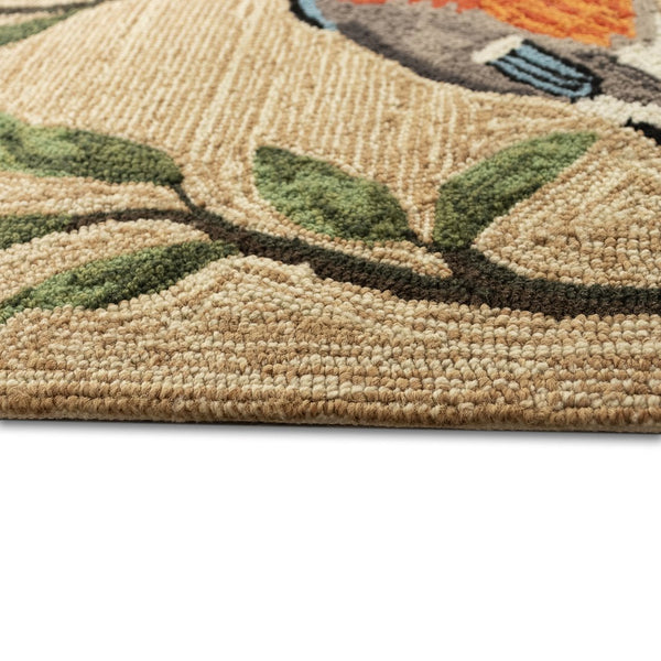 Trans Ocean Liora Manne Ravella Birds On Branches Indoor/Outdoor Area Rug - Whimsical Garden Decor Piece Natural Polypropylene,Acrylic Rvlr8227012