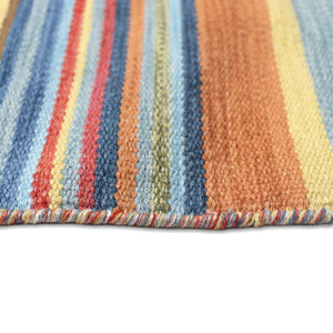 Trans Ocean Liora Manne Sonoma Malibu Stripe Indoor/Outdoor Area Rug - Stylish Hand Woven Geometric Accent Orange Polyester,Acrylic Sno46625814