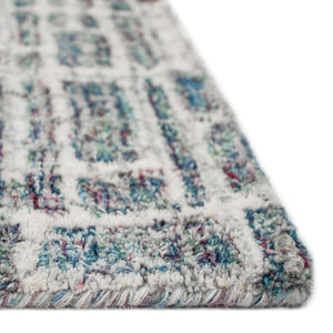 Trans Ocean Liora Manne Savannah Grid Indoor Area Rug - Chic Hand-tufted Wool Design For Modern Living Spaces Blue Wool Pile Svhr8951204