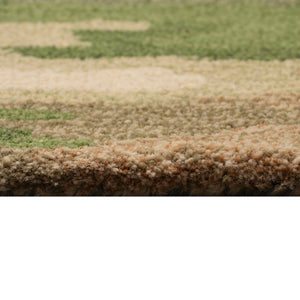 Trans Ocean Liora Manne Tivoli Plush Handmade Wool Area Rug - Contemporary Abstract Design For Elegant Spaces Green Wool Tivr8814306