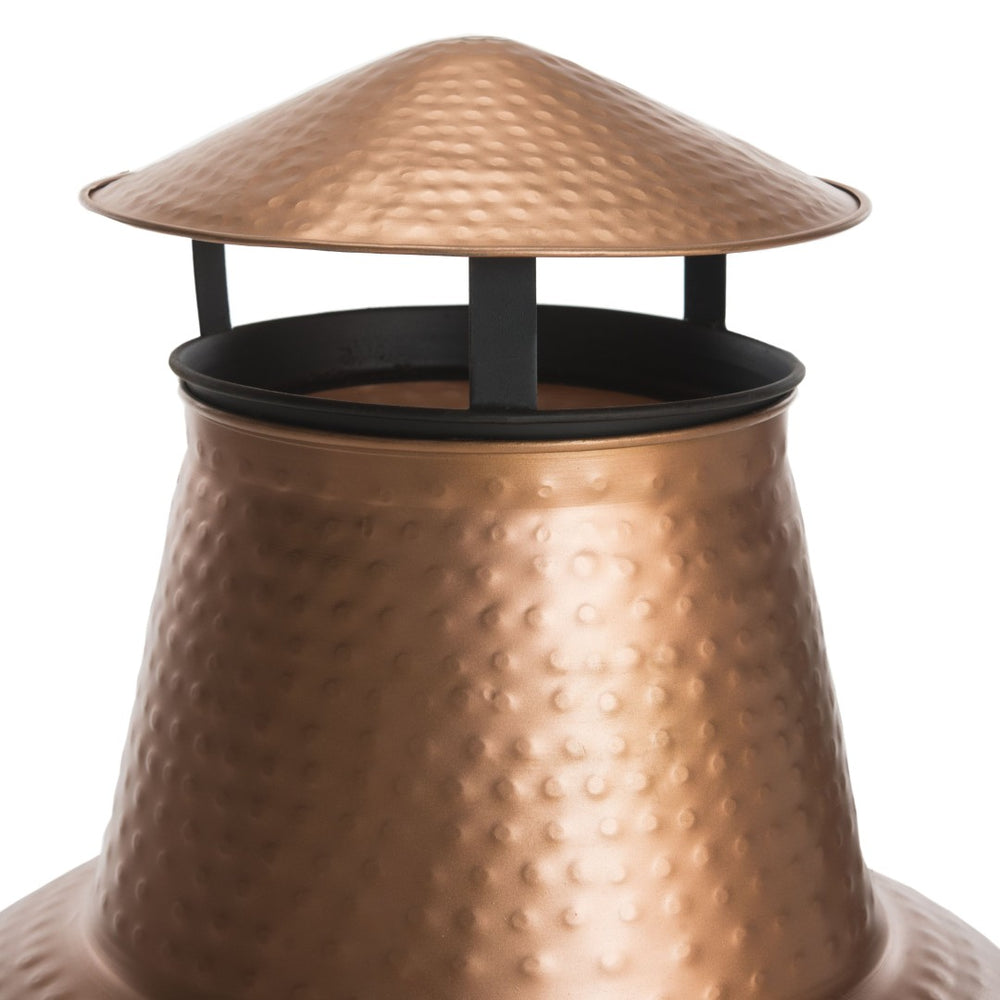 Safavieh LIMA Copper & Black Chiminea Fire Pit - Elegant, Compact Design for Cozy Outdoor Ambiance & Heat PIT1000A