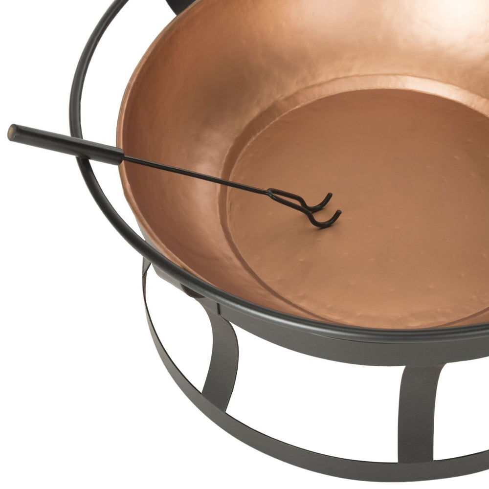 Safavieh BONAIR Copper & Black Fire Pit: Elegant Wood-Burning Design for Cozy Outdoor Gatherings & Ambiance PIT1012A