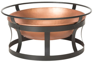 Safavieh BONAIR Copper & Black Fire Pit: Elegant Wood-Burning Design for Cozy Outdoor Gatherings & Ambiance PIT1012A