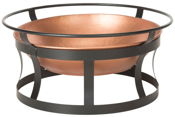 Safavieh BONAIR Copper & Black Fire Pit: Elegant Wood-Burning Design for Cozy Outdoor Gatherings & Ambiance PIT1012A
