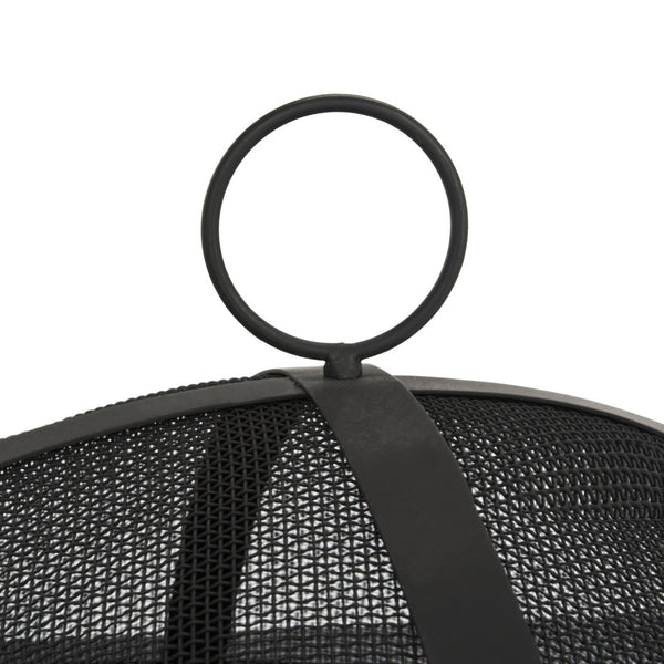 Safavieh LEROS Modern Square Fire Pit in Black Steel - Stylish, Durable & Perfect for Outdoor Entertaining PIT2002A
