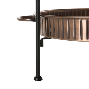 Safavieh NAKA Beverage Tub Stand - Vintage-Inspired Antique Copper & Matte Black - Stylish Outdoor Entertaining PIT2006A